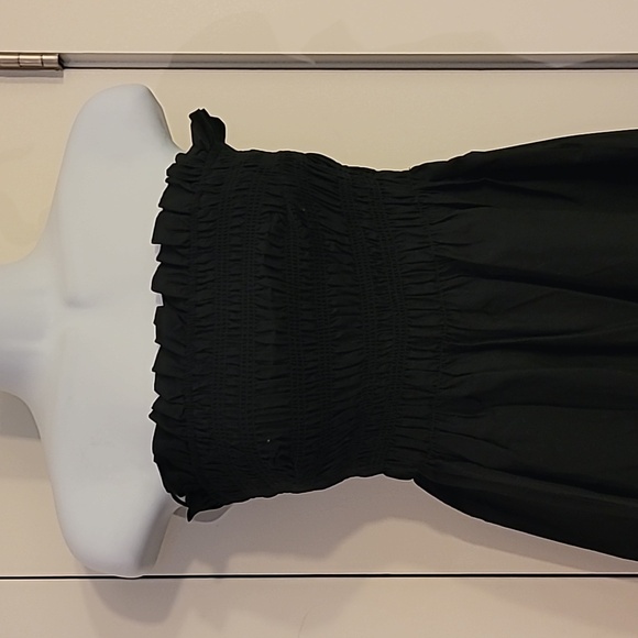 H&M ruched top black dress XS - Picture 3 of 8